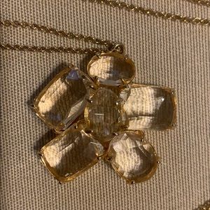 Ann Taylor Statement necklace 32 inch gold chain